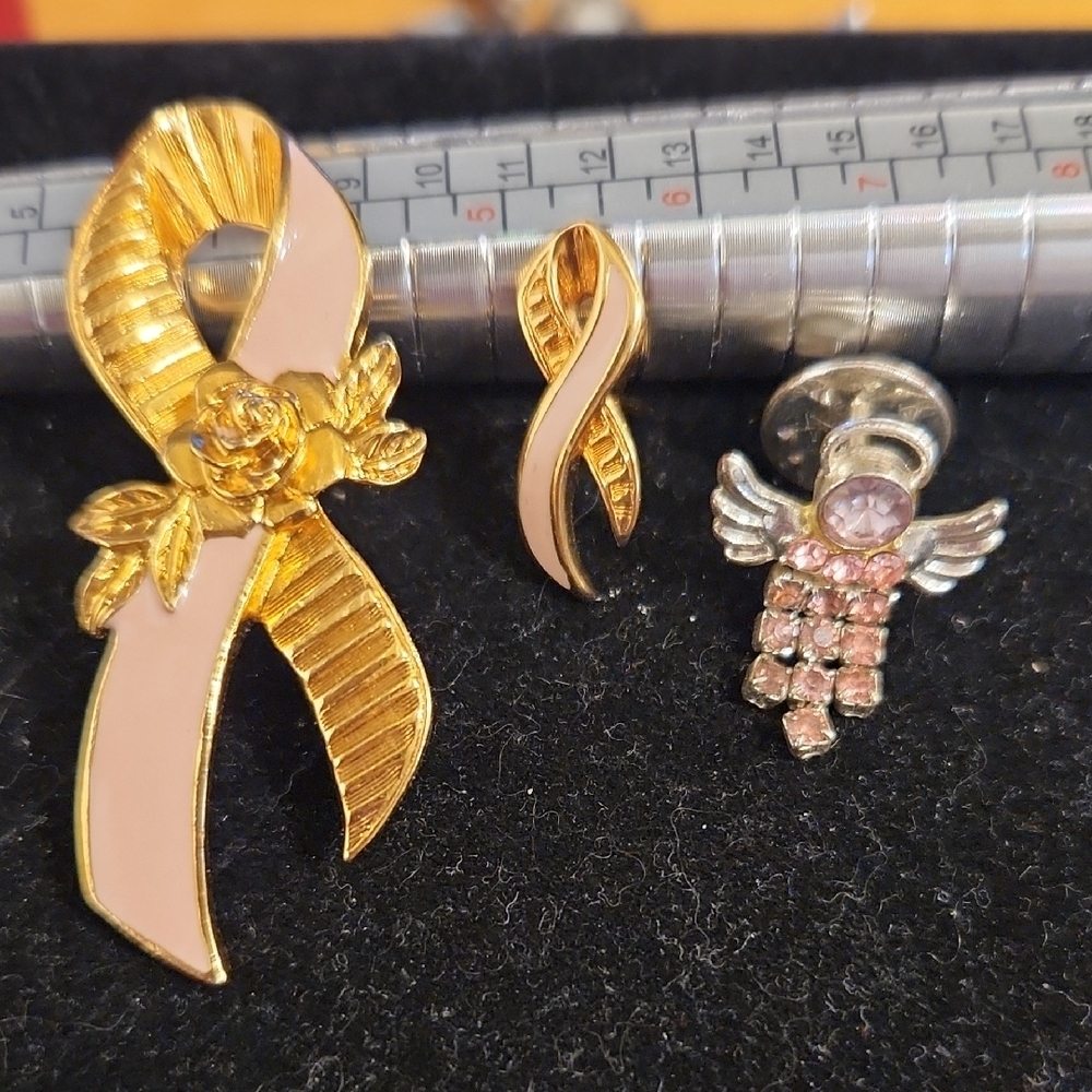 Avon Pink Ribbon Jewelry Set